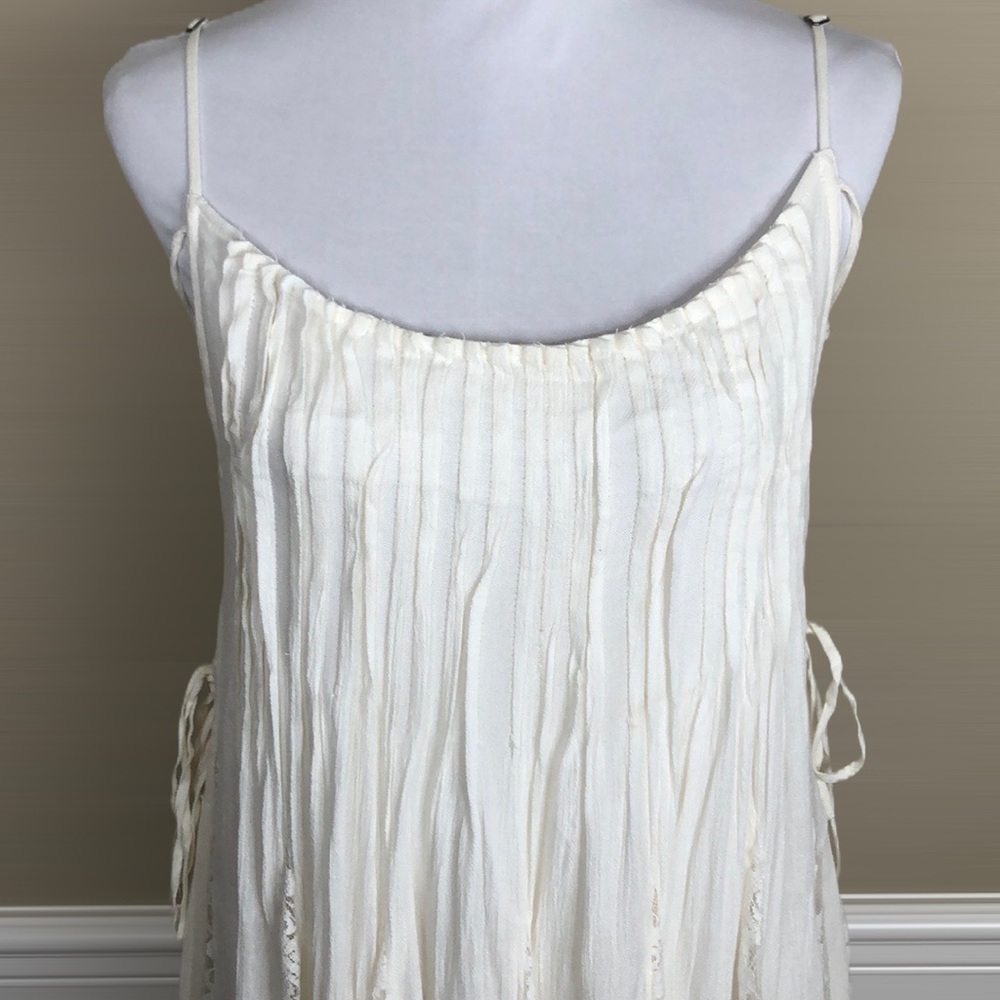 Free People cream pleated lace Hailee midi dress - Picture 8 of 15